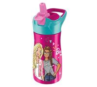 Maped Picnik Barbie - Borraccia in acciaio inossidabile, sistema automatico a cannuccia, con bottone di bloccaggio, maniglia di trasporto, licenza ufficiale Barbie, 430 ml, rosa