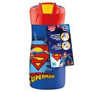 Maped Picnik - Borraccia in acciaio inox 430 ml Superman - Sistema automatico con pulsante di bloccaggio - Borraccia per bambini - Acciaio inossidabile resistente - Colore blu