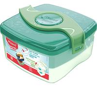 Maped Picnik - Contenitore per pranzo Origins per bambini, apertura facile, 2 scomparti di cui 1 rimovibile, in plastica senza BPA e ftalati, verde, 1 L