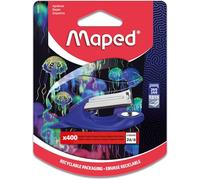 Maped - Pinzatrice Deepsea Paradise - Attacco fino a 15 fogli - Clip 24/6 e 26/6 - Meccanismo in metallo - Blister con 400 graffette