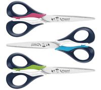 Maped Sensoft - Forbici 3D per mancini, 16 cm, in acciaio inox | Manici ergonomici 3D, impugnatura comoda e flessibile, lame in acciaio inox, taglio preciso, resistenti alla ruggine