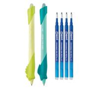 Maped - Set di 2 penne cancellabili Kidy Learn Squalo & Camaleonte, 4 ricariche
