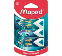 Maped - Set di 3 gomme piramidiche - Porta precisione e comfort - Gomma bianca - Gamma Dragon - Confezione riciclabile