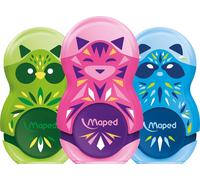 MAPED temperamatite con gomma loopy mini cute, mix di colori