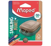 Maped Temperamatite Smiling Planet – Ecologico per 2 penne, 50% plastica riciclata/50% fibra FSC