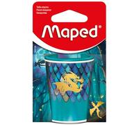 Maped - Temperamatite Lattina Dragone - Temperatura facile e precisa - Lattina in metallo ultra resistente - Serbatoio di grandi dimensioni - Temperamatite 2 fori