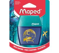 Maped - Temperamatite Shaker Dragon - 2 fori - Con serbatoio traslucido - Temperamatite Ergonomico - Fornitura scolastica per bambini