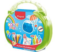 Maped Valigetta Per Colorare (10 Pennarelli+12 Pastelli Cera+Poster Da Colorare)
