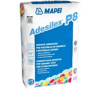 Mapei Adesilex P8, Adesivo Cementizio Professionale per Piastrelle e Materiali Lapidei, Bianco, 25 Kg, Certificato C2TE