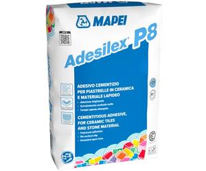 Mapei Adesilex P8, Adesivo Cementizio Professionale per Piastrelle e Materiali Lapidei, Bianco, 25 Kg, Certificato C2TE