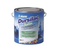 MAPEI DURSILAC SATIN BIANCO BASE P DA 2,5KG - Smalto acril-uretanico all’acqua per interni ed esterni, aspetto satinato.