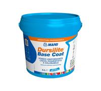 MAPEI Dursilite Base Coat, Fondo Murale Liscio, Bianco Colorabile, Uniformante, per Supporti Disomogenei, Resa 5-8 m²/litro (4 Litri)