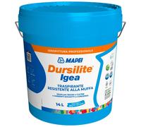 MAPEI Dursilite Igea, Idropittura Traspirante Antimuffa per Interni, Bianco, Res