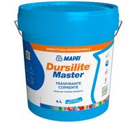 MAPEI Dursilite Master Idropittura Murale, Bianco, Traspirante e Coprente, per Interni, Finitura Extra Opaca, Classe 2 EN 13300