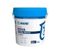 MAPEI Dursilite Nova Idropittura Murale Extra Opaca per Interni, Bianco, Lavabile, Alta Copertura, Traspirante, 14L
