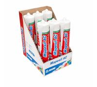 MAPEI Mapesil AC Sigillante Siliconico Acetico, Tecnologia BioBlock®, Antimuffa, per Bagni e Cucine, 310ml, Confezione da 6 Pezzi (Tornado - 174)