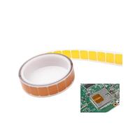 MAPFei Cuscinetti adesivi for termocoppia termicamente stabili a 200°C - 500 pezzi, nastro ad alta temperatura 18x15 mm for la misurazione della temperatura