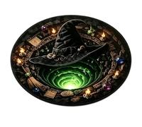 MAPHRWZ 3D Optical Illusion Halloween Rug, Non-Slip Spooky Swirl Floor Mat | Quilted Printed Vortex Depth Pattern Area Rug, for living room, bedroom, entryway, or Halloween party.(K-47.24in)