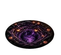 MAPHRWZ 3D Optical Illusion Halloween Rug, Non-Slip Spooky Swirl Floor Mat | Quilted Printed Vortex Depth Pattern Area Rug, for living room, bedroom, entryway, or Halloween party.(G-78.74in)