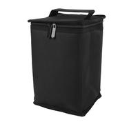 MAPHRWZ Borsa portabombola con divisori in spugna Tessuto Oxford ispessito resistente all'acqua Custodia per bombola carburante per bottiglie di birra Luci da campeggio (Nero)
