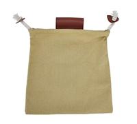 MAPHRWZ Custodia per foraggiamento Borsa per raccolta frutta in tela in pelle PU Borsa per attrezzi appesa in vita per campeggio all'aperto (Cachi)