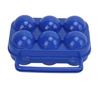 MAPHRWZ Custodia portatile per la conservazione delle uova Scatola per uova in ABS a 6 griglie per la conservazione delle uova all'aperto e al coperto (Blu)