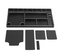 MAPHRWZ Organizzatore di cacciaviti per auto RC con vassoio magnetico, materiale in lega di alluminio, dimensioni portatili, per riporre facilmente viti, dadi, bulloni, rondelle (Nero)