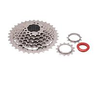 MAPHRWZ per Bicicletta, Volano a 8 velocità 34T, Acciaio ad Alta Resistenza, Placcato in Nichel Cromato, Design Cavo, Dente carente, Installazione Facile, Rotazione Liscia, Senza