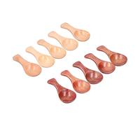 MAPHRWZ per Uso, Paletta in Legno, Mini Cucchiaio per Condimenti in Polvere di Zucchero e Sale, Manico Corto, Set da 10 Pezzi, Materiale, Utensile Multiuso, Facile da Pulire,