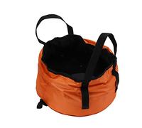 MAPHRWZ Secchio pieghevole con manico Lavabo pieghevole portatile Contenitore per acqua leggero per campeggio, escursionismo, pesca (Arancia)