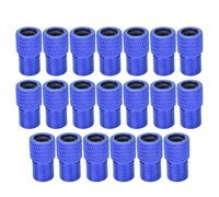 MAPHRWZ Tappi per valvole adattatori per valvole in silicone da 20 pezzi per coperture antipolvere per pneumatici da bici Accessori per biciclette da strada ((blu))