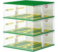 Mapille Garage per Auto Speed Champions, Vetrina 3 Strati, Parcheggio Trasparente, Giocattolo Costruzione, Carport Grande Marca (senza Auto)