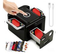 Mapille Mescolatore Carte da Gioco,Mischia Carte Automatico per 1-2 Mazzi,Card shuffler,modalità Auto e Manuale,Mixer Automatico,per Carte di Diverse Dimensioni (M5L-B)