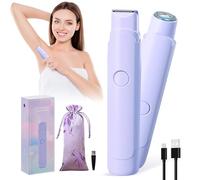 Mapille Rasoio Elettrico Donna, 2 in 1 Epilatore Elettrico Donna IPX7 Ricaricabile Rasoio Elettrico Intimo con Borsa per il Trasporto per Bikini Ascelle Gambe Braccia Viso