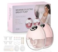 Mapille Tiralatte Elettrico Senza Mani 2 Pezzi, 4 Modalità 12 Livelli, Silenzioso ≤50dB, Portatile con Tettarelle 19/21/24 mm, Design Integrato, Accessori Inclusi