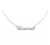 MAPIMANIA - Collana con nome Chiara personalizzata in acciaio inossidabile, idea regalo donna compleanno, laurea, catenina argento ragazza