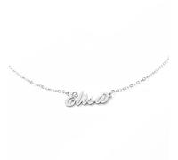 MAPIMANIA - Collana con nome Elisa personalizzata in acciaio inossidabile, idea regalo donna compleanno, laurea, catenina argento ragazza
