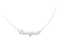MAPIMANIA - Collana con nome Giorgia personalizzata in acciaio inossidabile, idea regalo donna compleanno, laurea, catenina argento ragazza