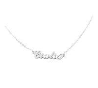 MAPIMANIA - Collana con nome Giulia personalizzata in acciaio inossidabile, idea regalo donna compleanno, laurea, catenina argento ragazza
