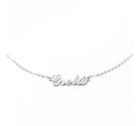 MAPIMANIA - Collana con nome Greta personalizzata in acciaio inossidabile, idea regalo donna compleanno, laurea, catenina argento ragazza