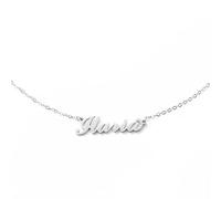 MAPIMANIA - Collana con nome Ilaria personalizzata in acciaio inossidabile, idea regalo donna compleanno, laurea, catenina argento ragazza