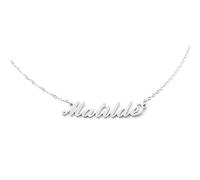 MAPIMANIA - Collana con nome Matilde personalizzata in acciaio inossidabile, idea regalo donna compleanno, laurea, catenina argento ragazza