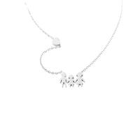 MAPIMANIA - Collana donna girocollo con ciondolo famiglia in acciaio inossidabile, idea regalo personalizzata