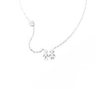 MAPIMANIA - Collana donna girocollo con ciondolo famiglia in acciaio inossidabile, idea regalo personalizzata