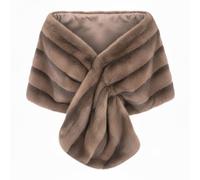 MAPIMANIA - Pelliccia Sintetica Donna di altissima qualità, Stola Scialle elegante fake fur, Pellicciotto corto invernale caldo e morbido cerimonia