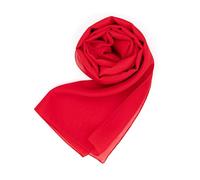 MAPIMANIA - Stola Elegante Donna Color Rosso per Cerimonia e Matrimonio Made in Italy, Scialle coprispalle estivo Chiffon 200x80, Sciarpa Copri spalle per abito