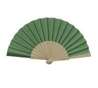 MAPIMANIA - Ventaglio Legno Pieghevole in Tessuto Color Verde, Ventagli Matrimonio Personalizzati, Ventaglio Giapponese Resistente, Gadget Cerimonia