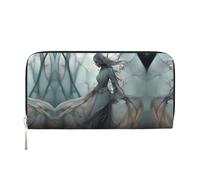 Maple Leaf in the Sun Pochette in pelle portafogli con cerniera e porta carte sono perfetti per i viaggi o l'uso quotidiano, Malefica, Taglia unica