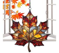 Maple Leaf Suncatcher - Foglie Di Acero Acrilico 2D Ornamento Sospeso, Foglie Autunnali Catchers Per Finestra | Ciondolo Decorativo Per La Finestra Appesa Per Il Ringraziamento, Arte Della Parete Autu