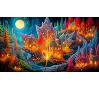 Maple-Leaf-World Puzzle Impossible 1000 Pezzi Decorazione per la casa. Rilassamento e Intelletto per Adulti e Bambini da 12 Anni 38x52cm/1000pcs